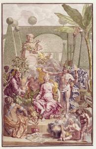 Frontispiece of 'Hortus Cliffortianus' by Carl Linnaeus (1707-78) (coloured engraving)