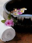 Flowers and Tealight in Bowl