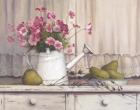 Pink Flowers And Pears