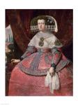 Queen Maria Anna of Spain in a red dress