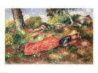 Young Girl Sleeping on the Grass