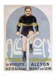 Poster depicting Francois Faber on his Alcyon bicycle