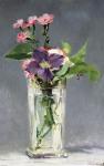 Pinks and Clematis in a Crystal Vase, c.1882