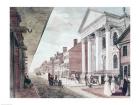 High street with the first Presbyterian Church, Philadelphia, 1799