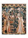 Tutankhamun and his wife Ankhesenamun in a garden