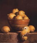 Lemons in a Bowl with Peel