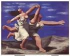 Deux Femmes Courant sur la Plage