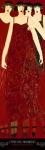 Women in Crimson Gowns