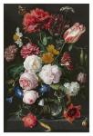Abraham Mignon, Still Life with Flowers in a Glass Vase