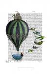 Hot Air Balloon and Birds