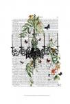 Chandelier With Vines and Butterflies