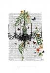 Chandelier With Vines and Butterflies