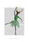 Ballet Deer in Green I