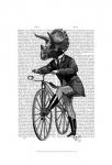 Triceratops Man on Bike Dinosaur