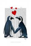 Penguins With Love Hearts