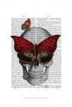 Pink Butterfly Mask Skull