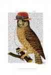 Owl with Steampunk Style Bowler Hat