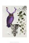 Purple Owl With Antlers