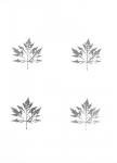 4-Up Silver Foil Leaf I