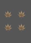 4-Up Rose Gold Foil Leaf IV on Dark Grey