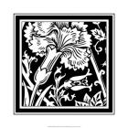 B&W Graphic Floral Motif I