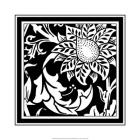 B&W Graphic Floral Motif II