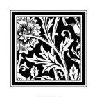 B&W Graphic Floral Motif IV