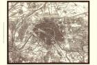 Sepia Map Of Paris