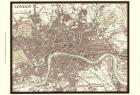 Sepia Map Of London