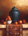 Ginger Jar with Peaches, Apricots & Tapestry