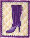 Boots Purple With Tiny Flowers