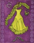 Paris Gowns Lime Green Ruffled