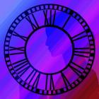 Clock Face on Purple