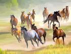 Wild Horses Running