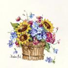 Sunflower Basket I