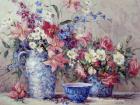 Flowers and Blue Porcelain