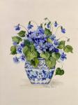 Blue and White Porcelain Violets