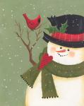 Snowman with Green Scarf