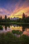 Last Rays Over The Grand Tetons