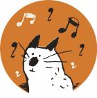 Orange Music Cat