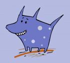 Purple Polka Dot Dog