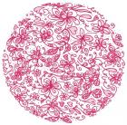 Pink Flower Circle