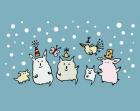 Christmas Creatures Blue