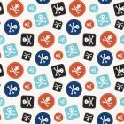 Pirate Badge Pattern Cream