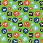 Pirate Badge Pattern Green