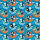 Pirate Ship Pattern Blue