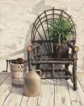 Wicker Chair With Ice Cream Churn