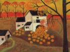 Pumpkin Barn Autumn Folk Art