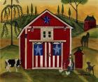 Sunrise Red White Blue Barn Lang