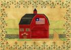 Primtive American Red Barn